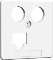 HomeWay Zentralplatte 1xRJ45 8/8 reinweiss HW-ZP-EK13S...