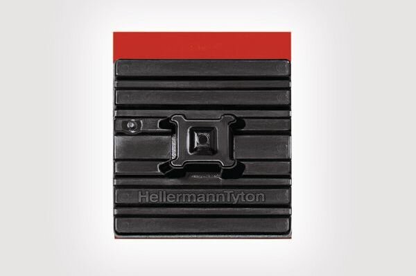 HELLERMANN Klebesockel FMB4APT-A-PA66HS-BK flexibel 28x28mm sw