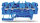 WAGO Durchgangsklemme 4-Leiter 2001-1404 TOPJOB S blau 1,5qmm