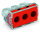 WAGO Verbindungsdosenklemme 3polig 2,5-6,0qmm transparent/rot