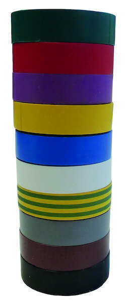 PROT PVC-Isolierband-Sortiment PIB 2519 19mm gemischt PK=10 Stck