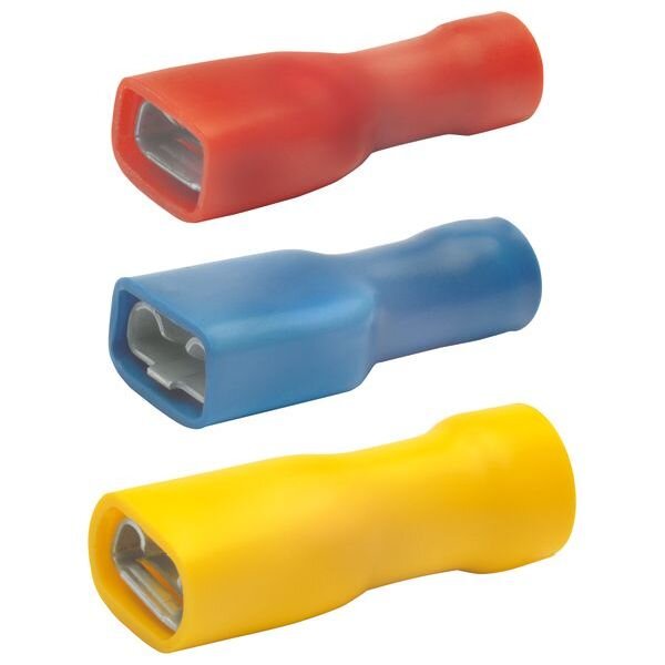 KLAUKE Flachsteckh&uuml;lse 6,3x0,8mm 1,5-2,5qmm vollisoliert VZ