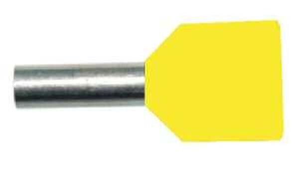 PROT Doppel-Aderendh&uuml;lsen 2x6,0qmm/14mm PAEH 600D/14 gelb isoliert VE100