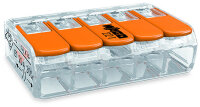 WAGO Verbindungsklemme 5polig Compact mit Hebel transparent