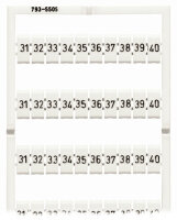 WAGO WMB Bezeichnungskarte 793-5505 Aufdruck 31-40