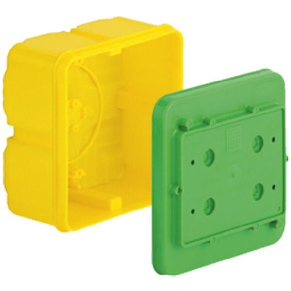 KAISER Abzweigkasten 1295-02 128x128mm f&uuml;r Ortbeton gelb