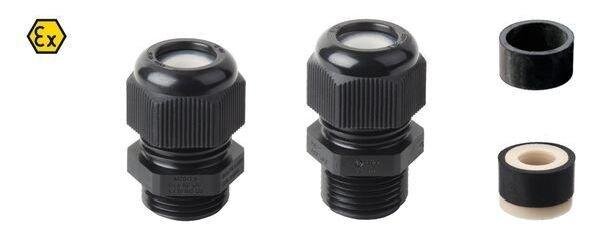 JACOB EX-Kabelverschraubung M20x1,5 schwarz Gewinde: 8mm -20/+70&deg;C