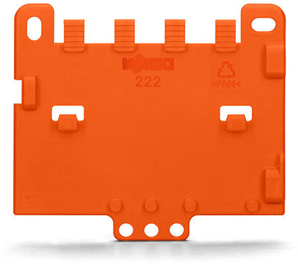 WAGO Zugentlastungsplatte 222-505 f&uuml;r Befestigungsadapter orange
