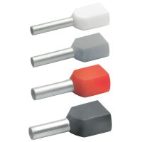 KLAUKE Zwillings-Aderendhülse 2x1,5qmm 16mm schwarz...
