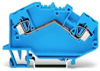 WAGO Durchgangsklemme 2-Leiter 781-604 4,0qmm blau